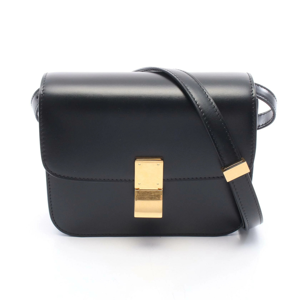 Celine Classic Box Bag Smooth Leather Pushlock Black